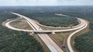 Jalan Tol Kayuagung-Palembang-Betung yang sedang dibangun