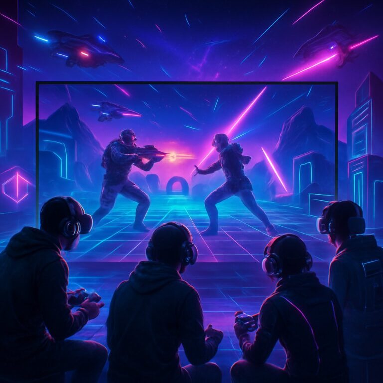 Ilustrasi Game Online Populer 2026: Visual Futuristik Memukau